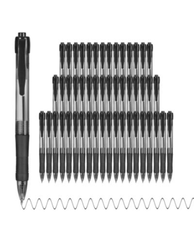 GNUADZ Retractable Ballpoint Pens Soft Grip Ink Click Medium Point Smooth Writing Office School Bulk Pack 50 Pack