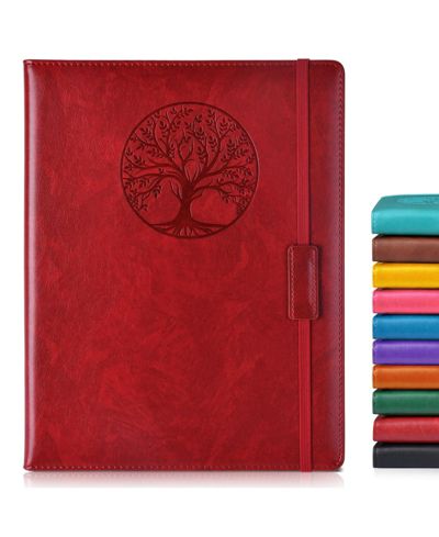 Wine red a4-sized lined pages