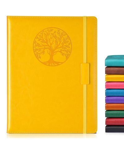 Yellow a4-sized lined pages