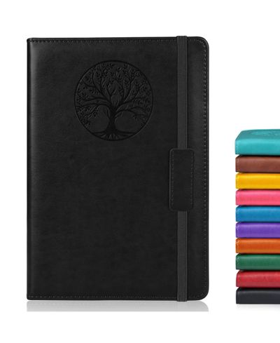 Black a5-sized grid pages