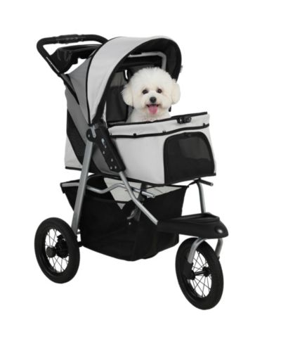 PawHut Foldable Dog Stroller with Wheels for Small Dogs
