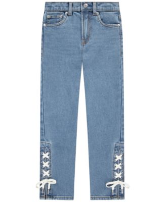 Детские джинсы Levi's High-Rise Straight с завязками, 7-16