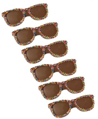 Шоколад Betsy Ann Chocolates Fourth of July Milk Chocolate Sunglasses, 6 Pack