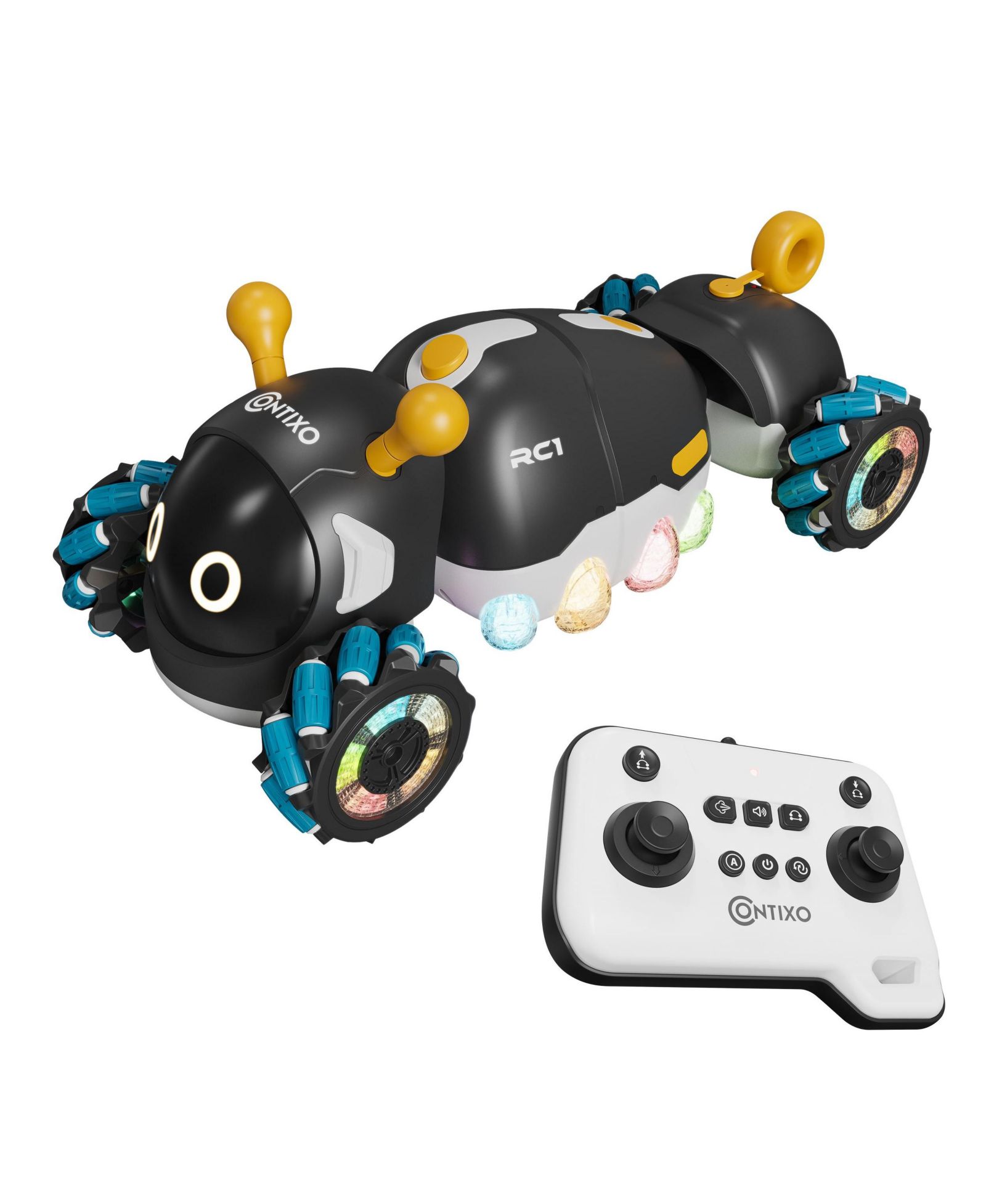 Машинка Contixo RC1 Mech Stunt RC Caterpillar, LED Lights, Mist Spray, All-Terrain