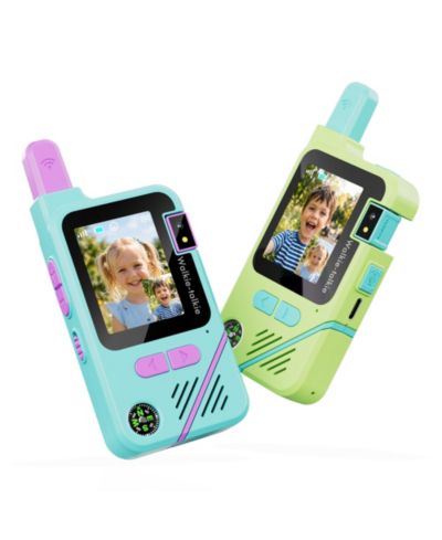 Contixo TK1 Kids Video Walkie Talkies 4-Pack, 2.0" HD Screen, 180° Rotating Camera, Voice Changer, SOS Alert, Rechargeable