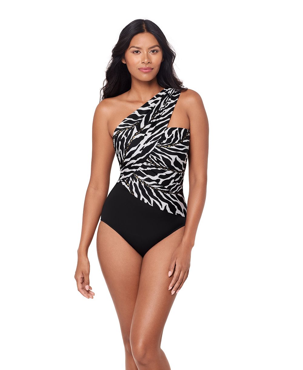 Magicsuit Women's Sand Tracks Goddess Underwire Bandeau Neck One-Piece Swimsuit