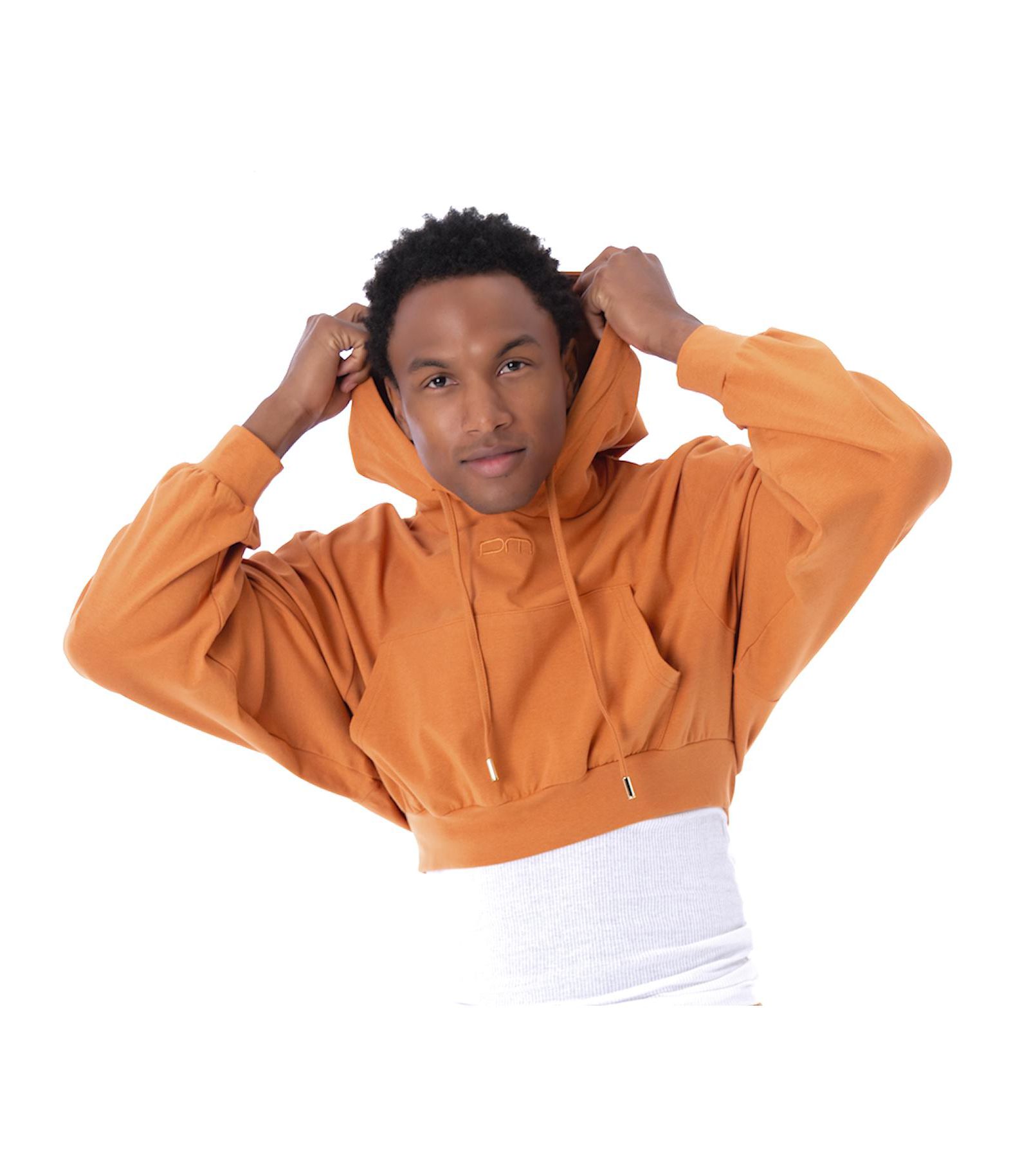 Dai Moda Men's Eco Crop Workout Hoodie