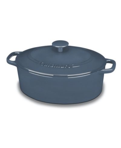 Chefs Classic эмалированная чугунная овальная кастрюля с крышкой, 5.5-Qt.