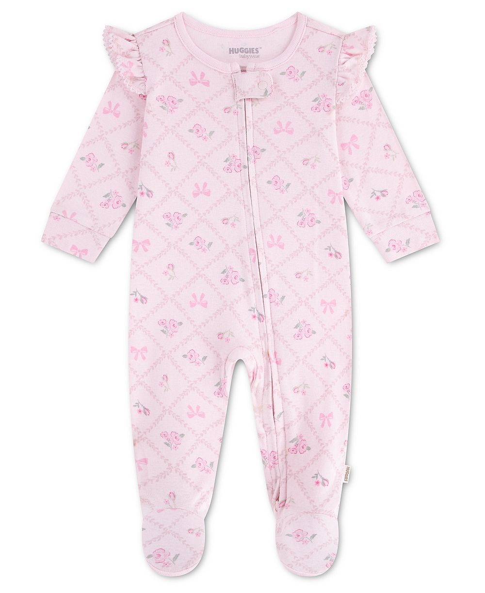 Huggies Baby Girls' Babywear Long-Sleeve Footed Coverall