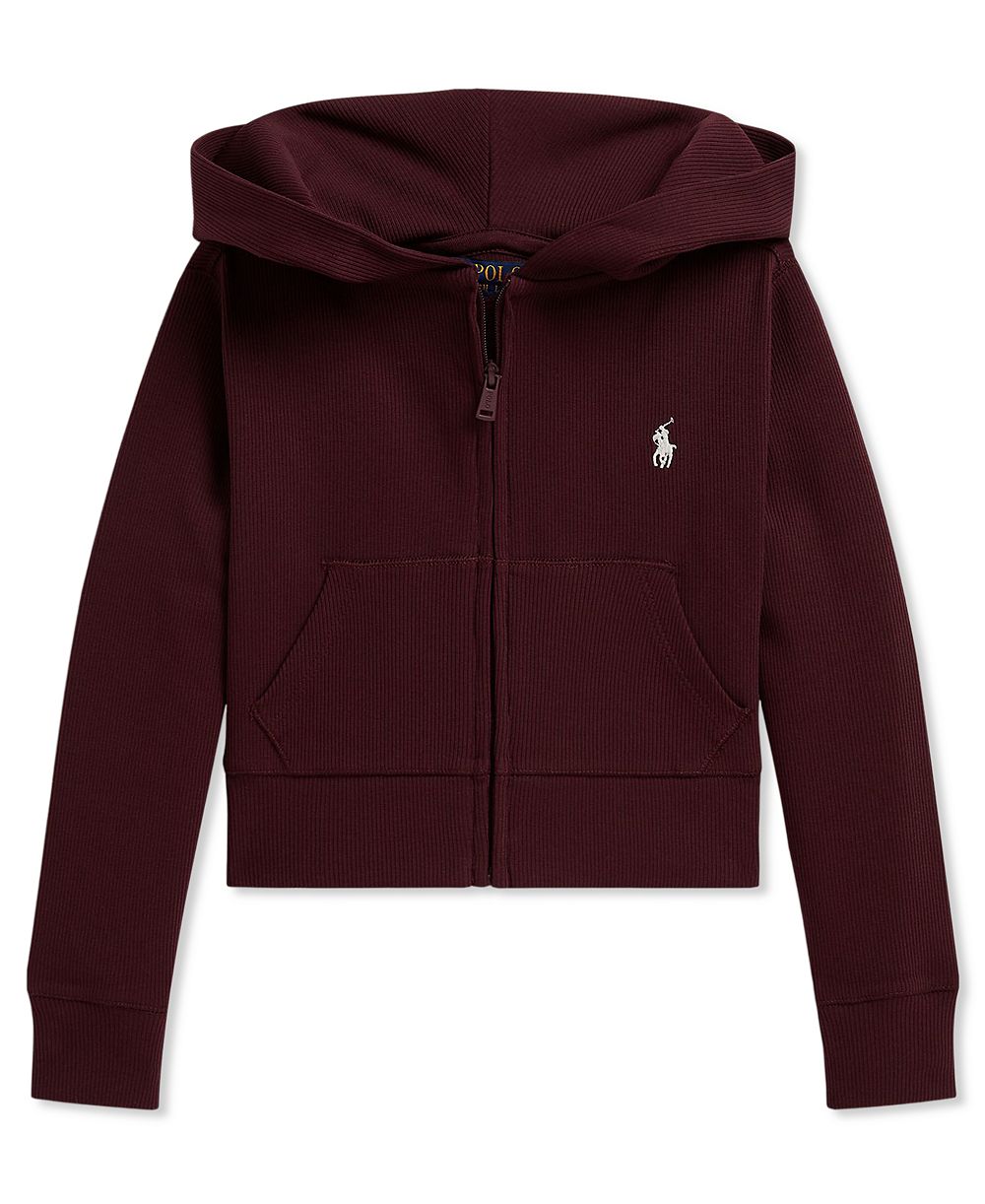 Детский худи Polo Ralph Lauren Girls' 2T-6X Ribbed Boxy Full-Zip