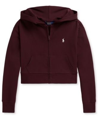 Polo Ralph Lauren Girls' 7-16 Ribbed Boxy Full-Zip Hoodie