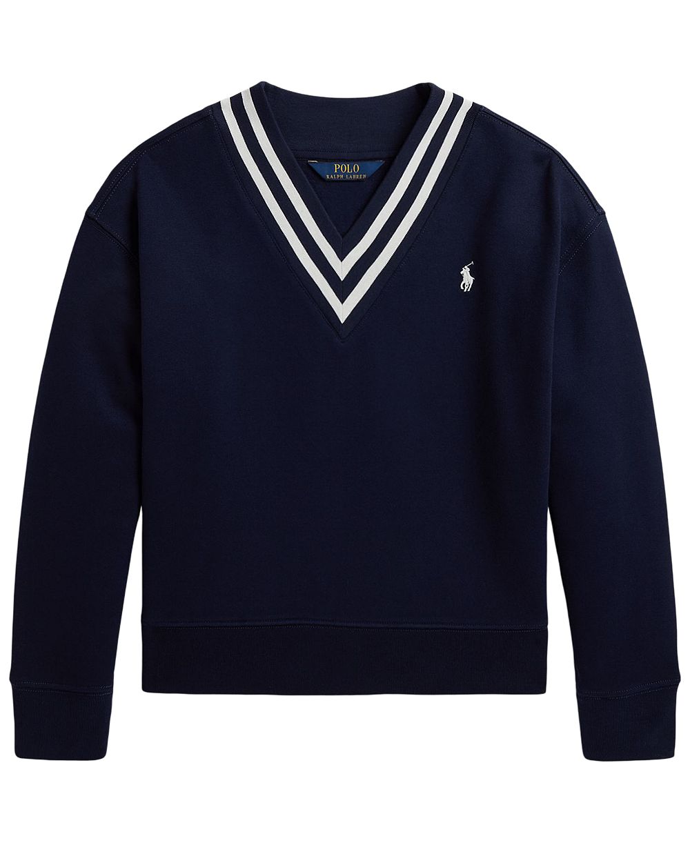 Polo Ralph Lauren детская флисовая толстовка с V-образным вырезом в полоску