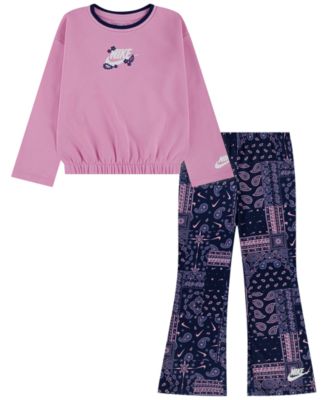 Nike Girls' 4-6X Retro Remix Long-Sleeve Top and Leggings, 2-Piece Set