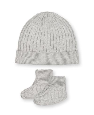 Hope & Henry Baby Organic Sweater Beanie and Bootie 2-Piece Set
