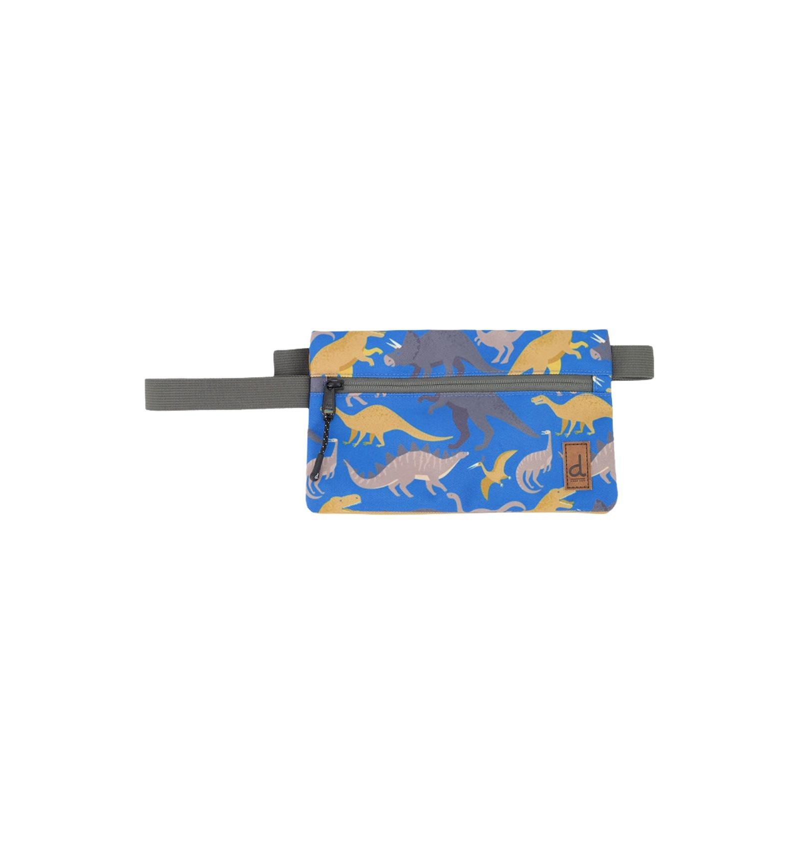 Deux par Deux Little Boy Dinosaur Graphic Durable Double-Compartment Pencil Case