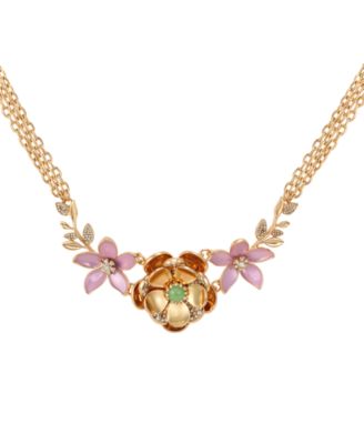 GUESS Gold-Tone Multi-Color Stone Statement Necklace
