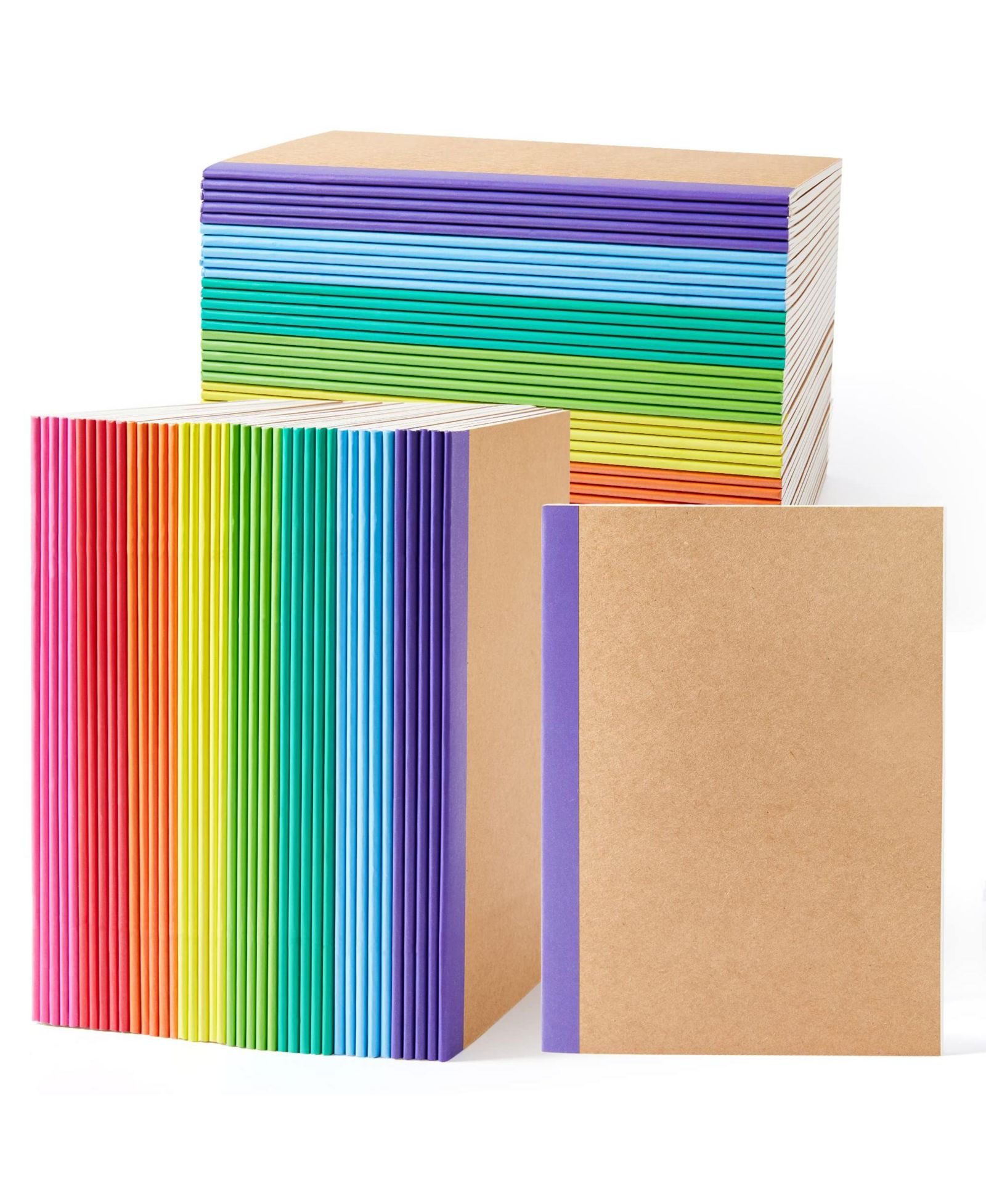 Тетрадь в клетку GNUADZ Composition Notebooks Rainbow Spines