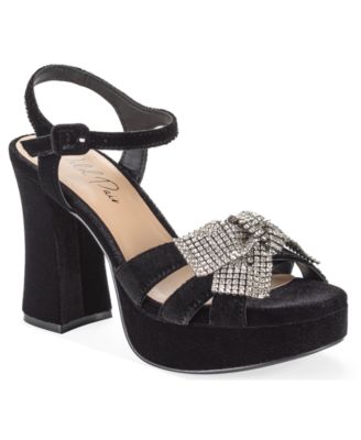 Wild Pair Women's Keiiko Block-Heel Embellished-Bow Dress Sandals, Macy's Exclusive