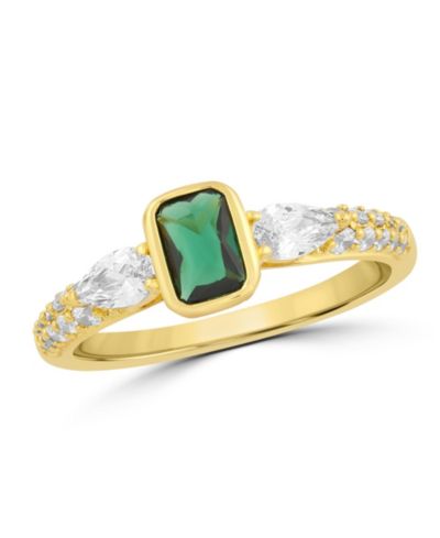 Кольцо Simona Radiant Bezel-Set Rectangle Pearshaped CZ