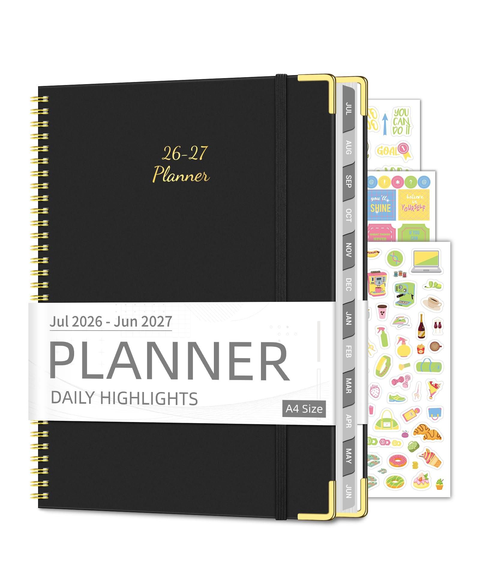 GNUADZ Academic Planner 2026-2027 Weekly Monthly Hardcover Tabs