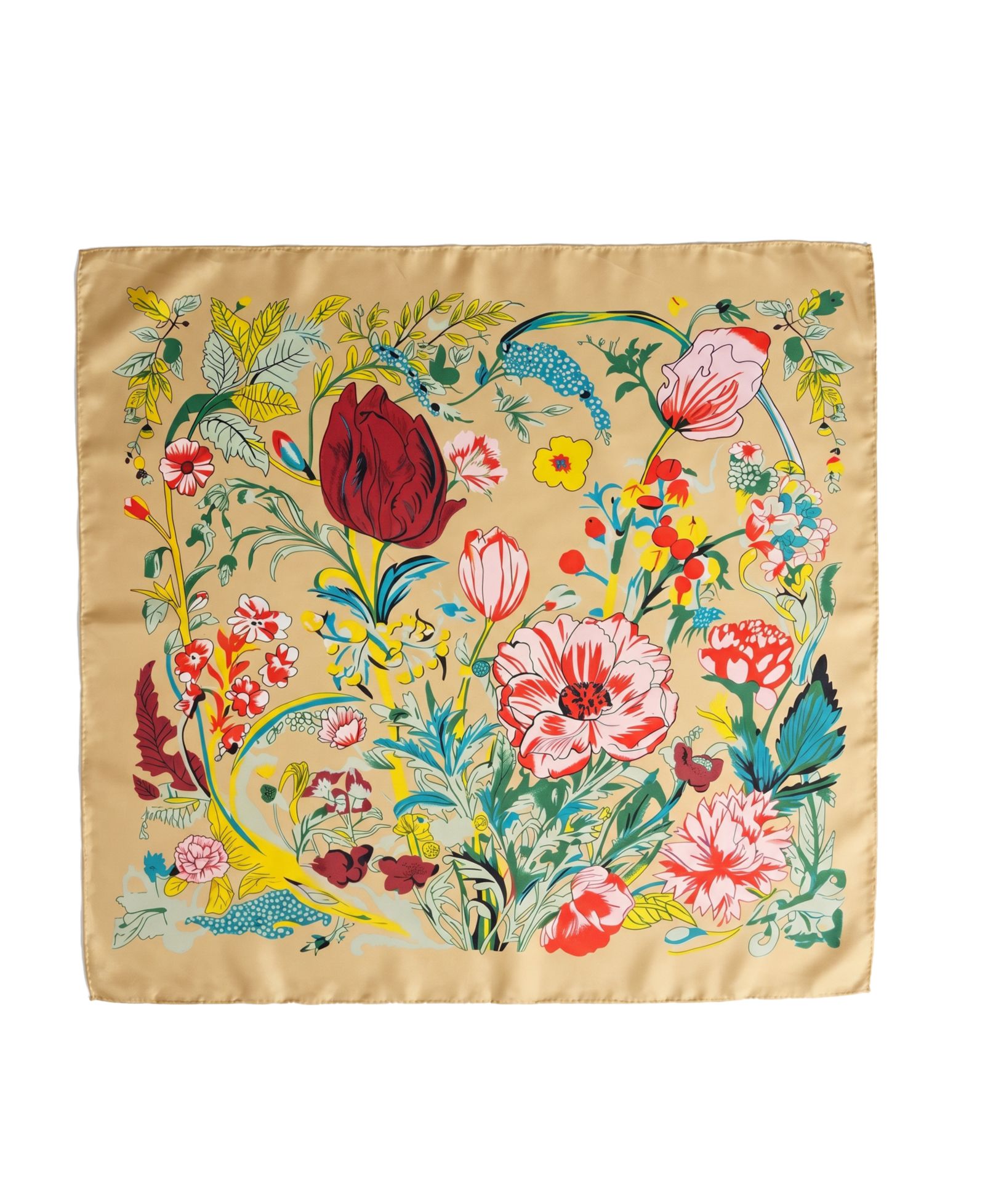 Marcus Adler Floral Satin Square Scarf