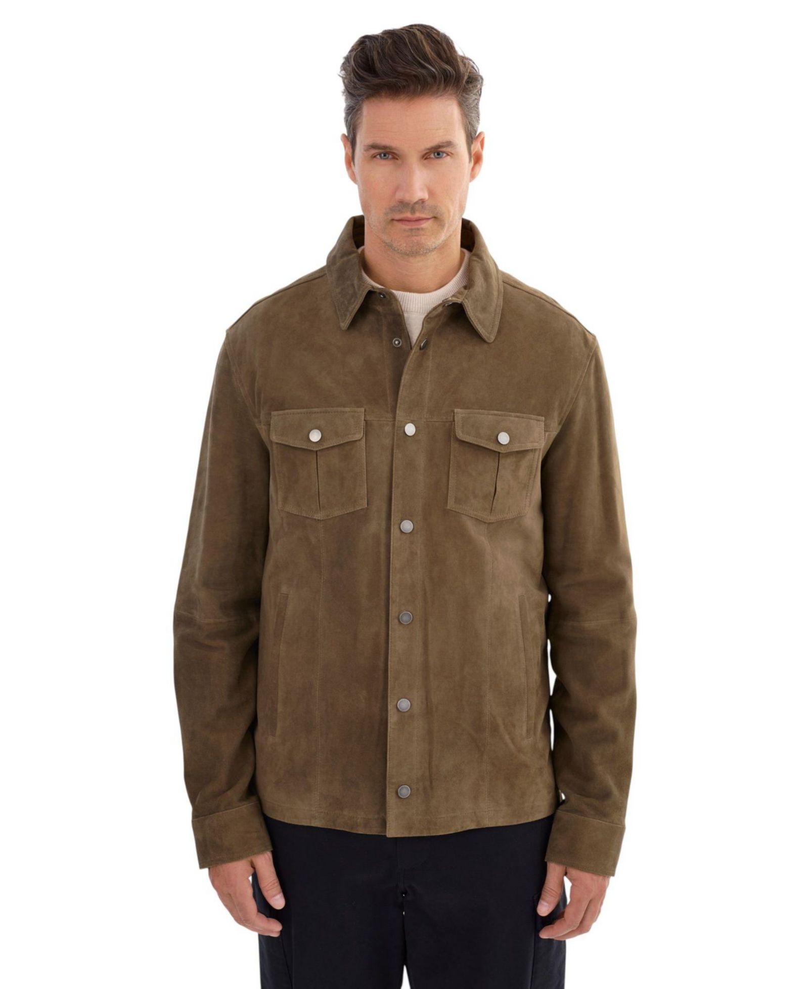 REGENCY LEATHERS Men's Gavi Suede Shirt Jacket