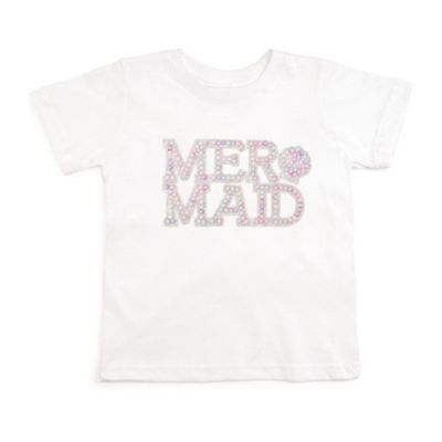 Sweet Wink Little Girls Mermaid Pearl Patch Short Sleeve T-Shirt