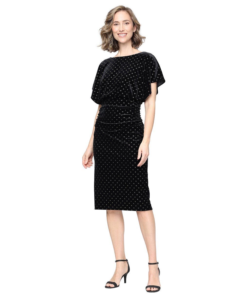 SL Fashions Женское платье из бархата с пайетками