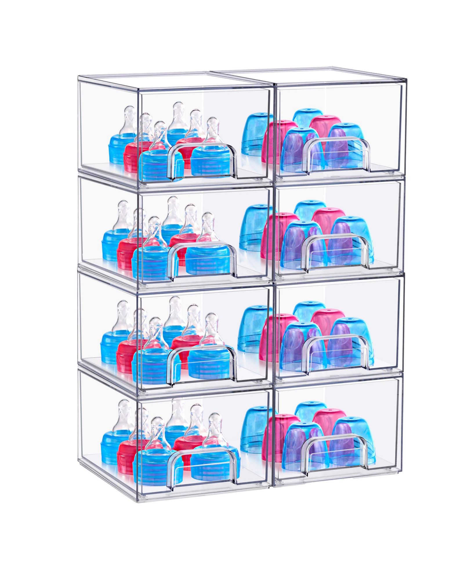 Органайзер для хранения Sorbus 8 Small Clear Stackable Pull-Out Bins