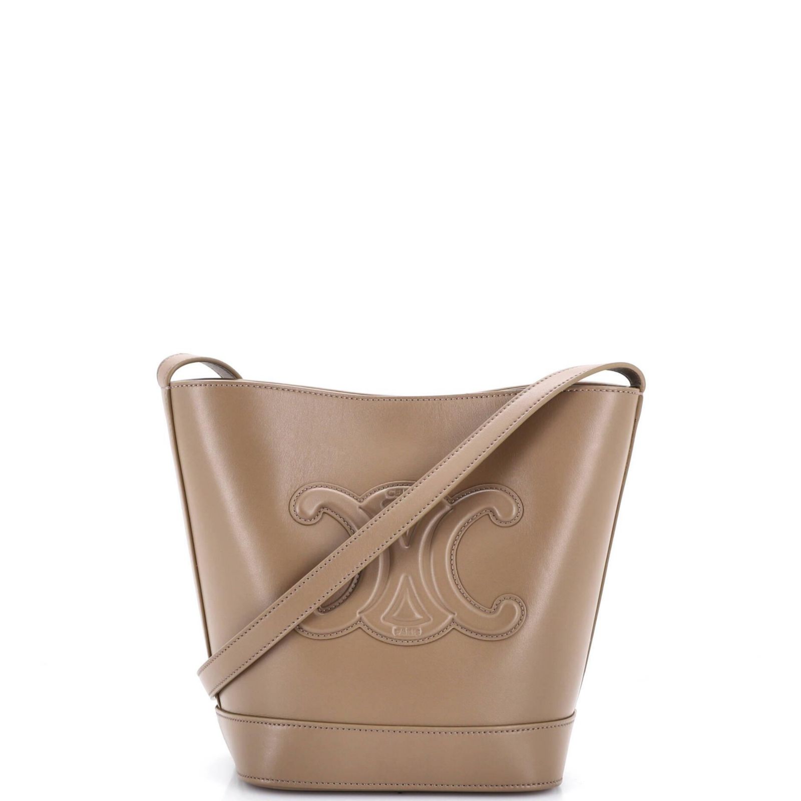 Pre-Owned Celine Small Cuir Triomphe Bucket Bag Leather