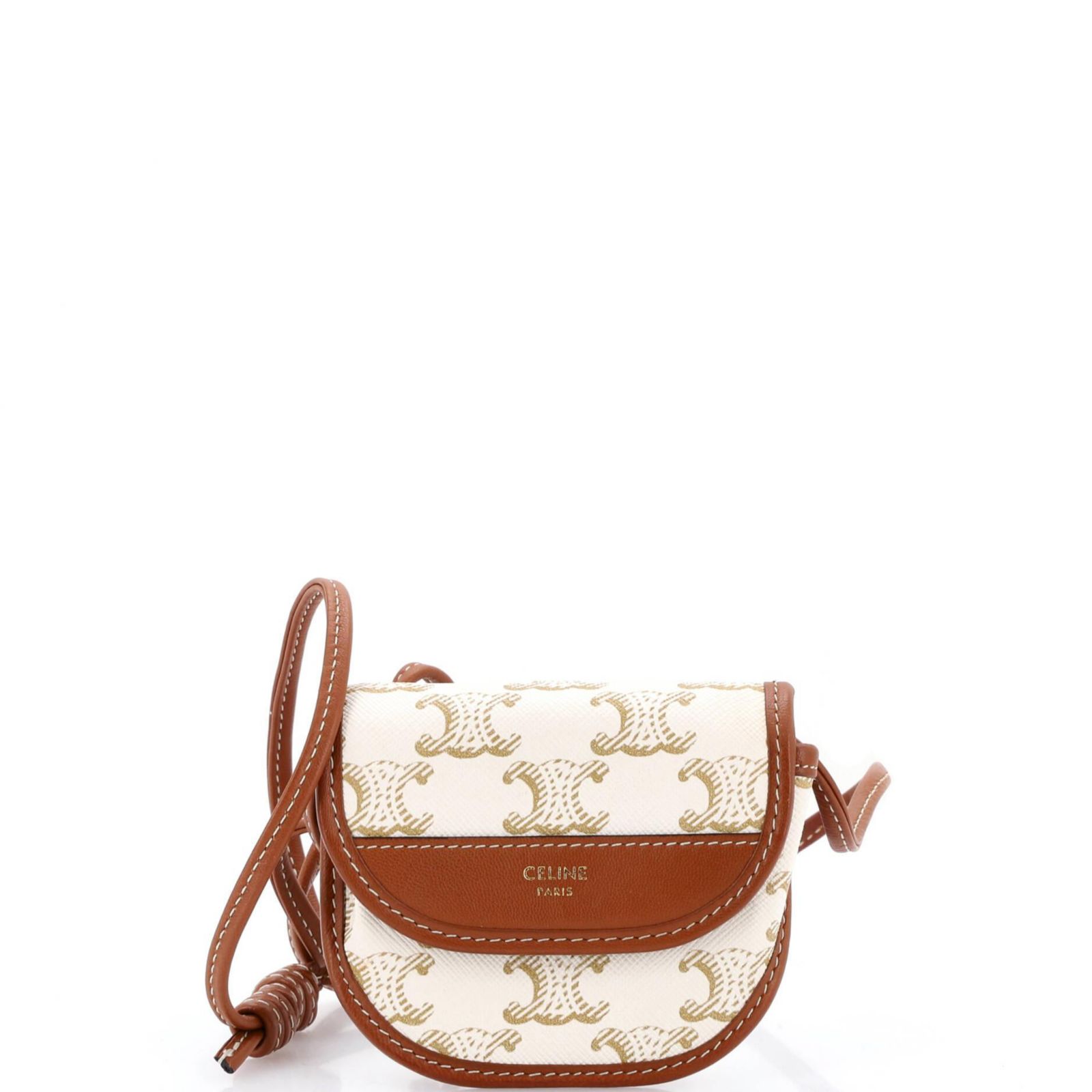 Сумка-клатч Pre-Owned Celine Airpods Case Flap Triomphe Coated Canva