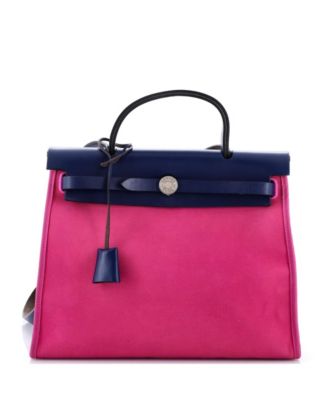 Б/у сумка HERMÉS 31 Herbag Zip Leather and Toile