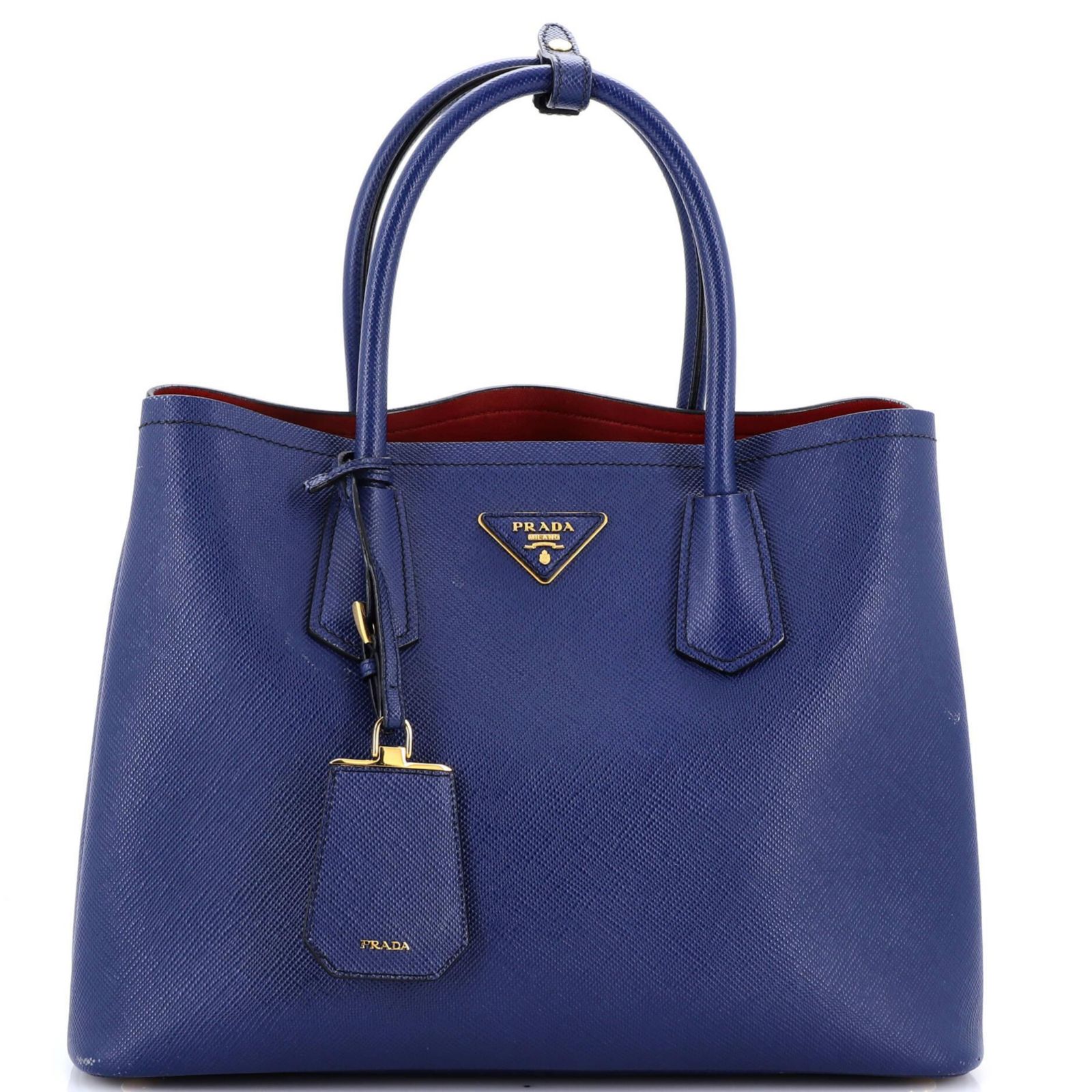 Сумка-тоут Pre-Owned Prada Medium Cuir Double Saffiano Leather