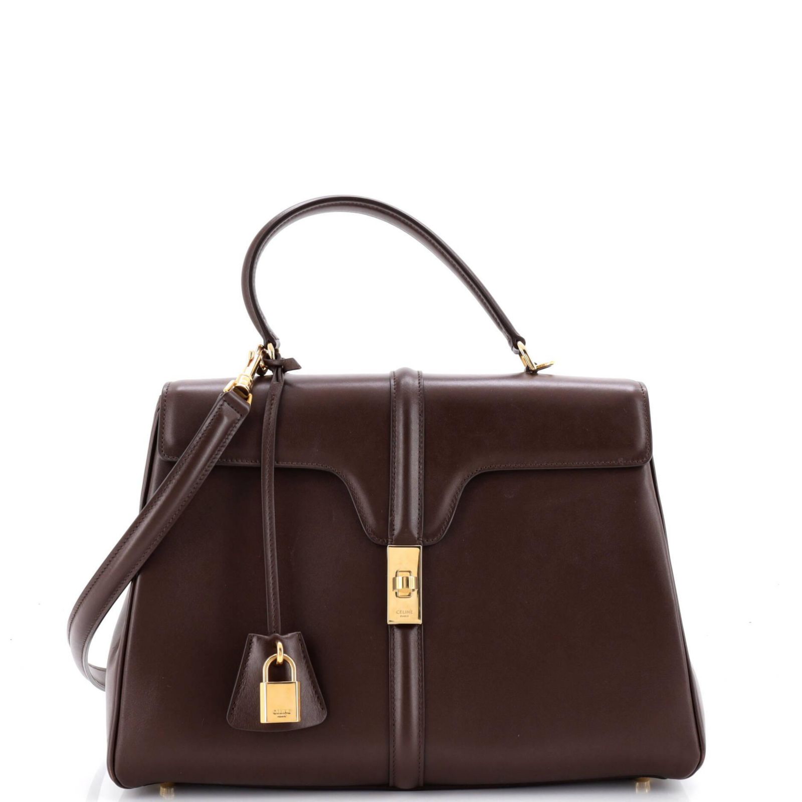 Pre-Owned Celine Medium 16 Top Handle Bag Smooth Calfskin