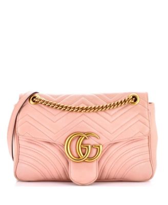 Б/у сумка Gucci Medium GG Marmont с клапаном из стеганой кожи