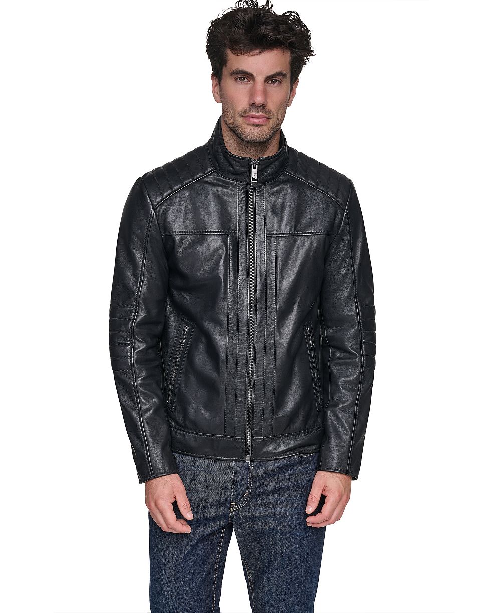 Marc New York Men’s Genuine Leather Racer Jacket