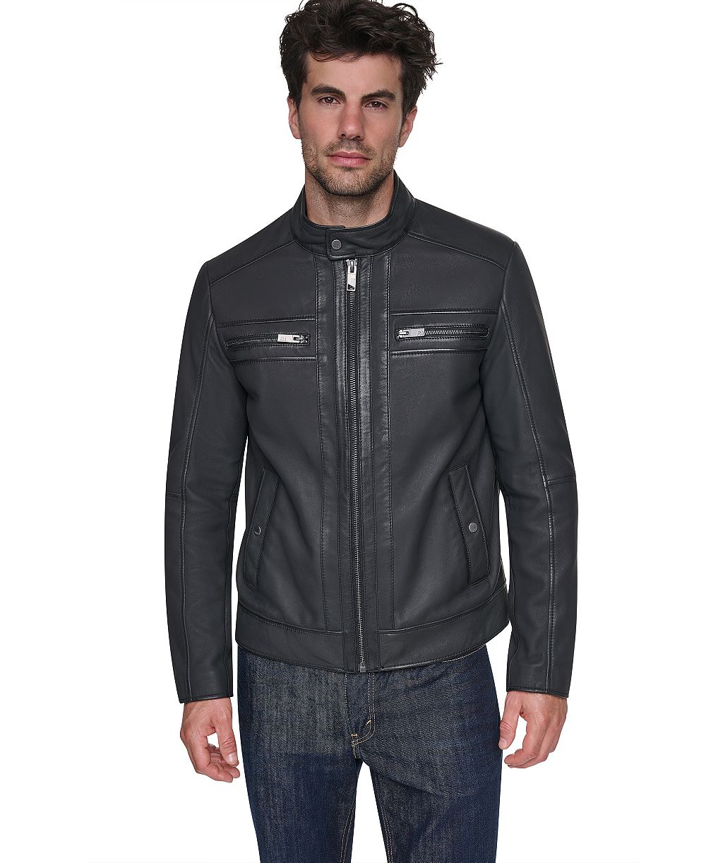 Marc New York Men’s Genuine Suede Brushed Finish Racer Jacket