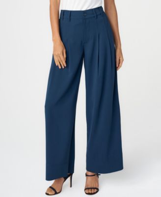 Liverpool Los Angeles Petite High-Rise Pleated Wide-Leg Trousers