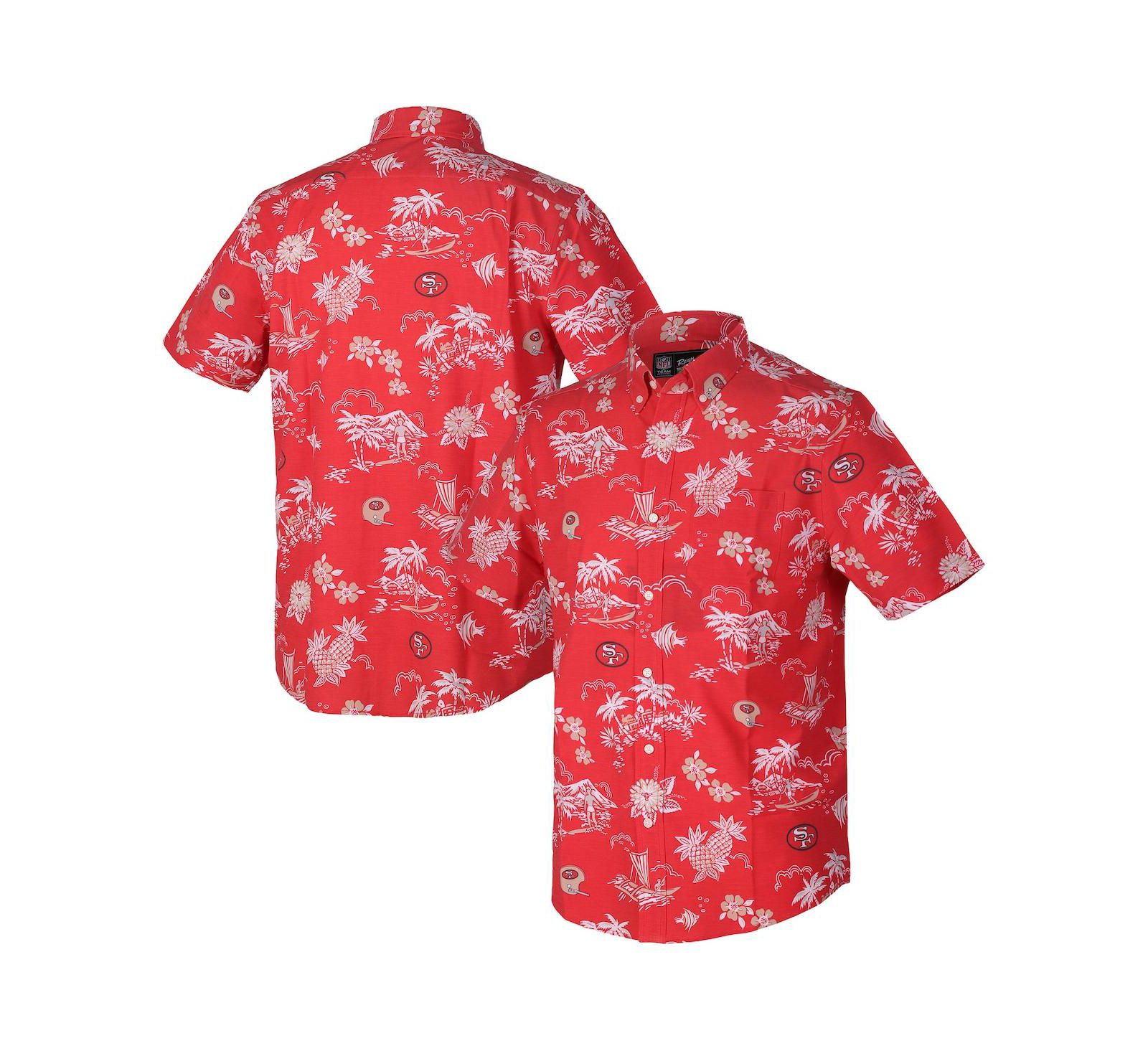 Мужская рубашка Reyn Spooner Scarlet San Francisco 49ers Throwback Kekai Performance Button-Down