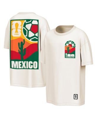 Мужская футболка Outerstuff Cream Mexico National Team FIFA World Cup 2026 Post Card Oversized