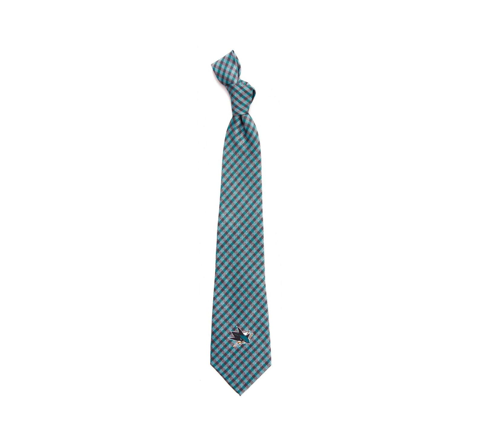 Eagles Wings Men's San Jose Sharks Gingham Tie