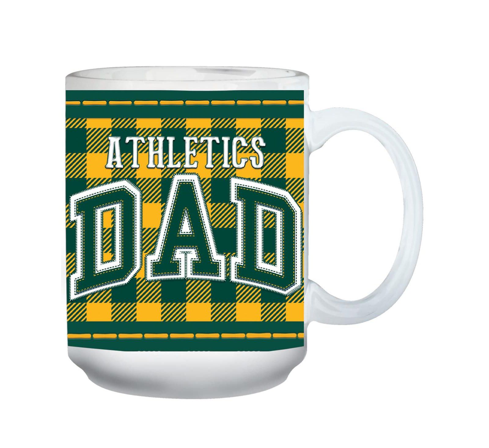 The Memory Company Oakland Athletics 15oz. Buffalo Plaid Father's Day Mug