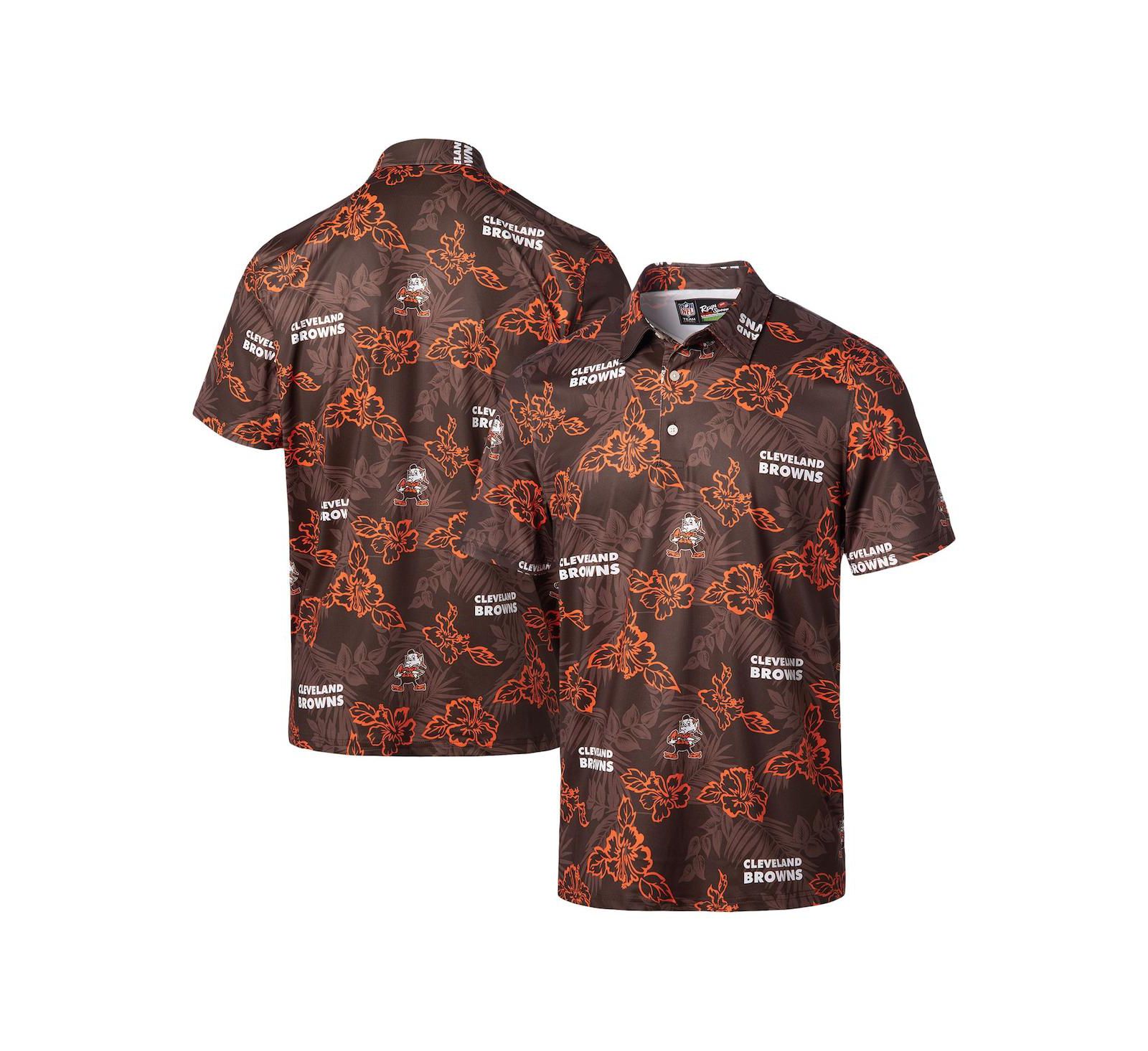 Reyn Spooner Men's Brown Cleveland Browns Throwback Pua Performance Polo Shirt