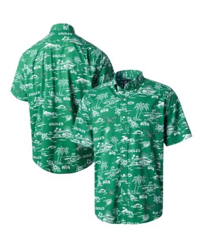 Мужская рубашка Reyn Spooner Green Philadelphia Eagles Throwback Kekai Print Button-Up