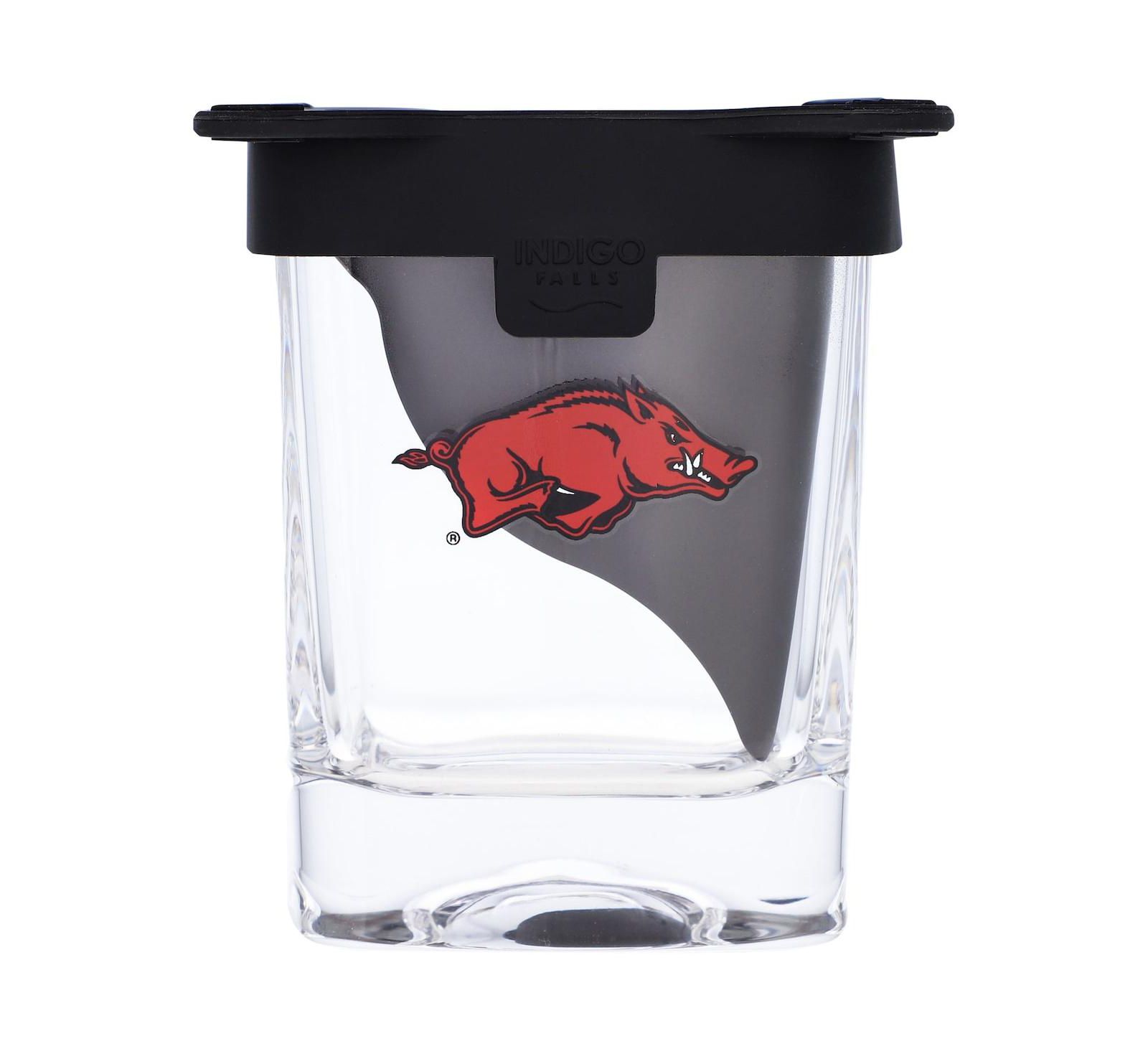 Indigo Falls Arkansas Razorbacks 10oz. Ice Wedge Glass