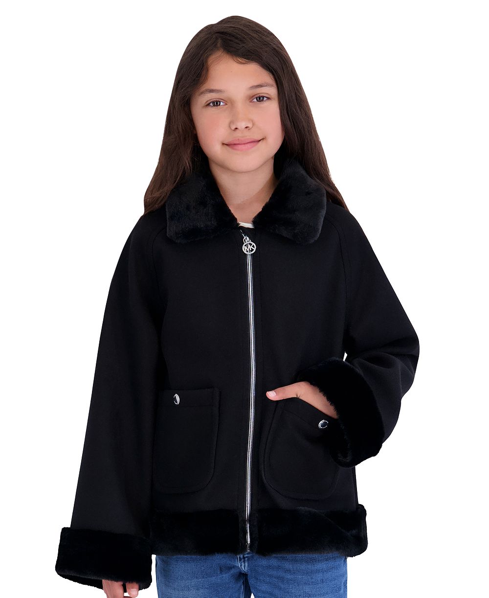 Детское куртка Michael Kors Toddler Girls' 2T-5T Midweight Faux Wool