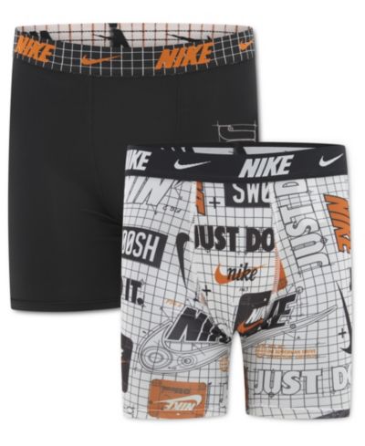 Мужские длинные боксеры с принтом Nike для мальчиков 8-20, 2 шт.