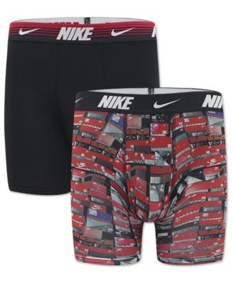 Nike Boys' 8-18 Printed Long Boxer Briefs, 2-Pack