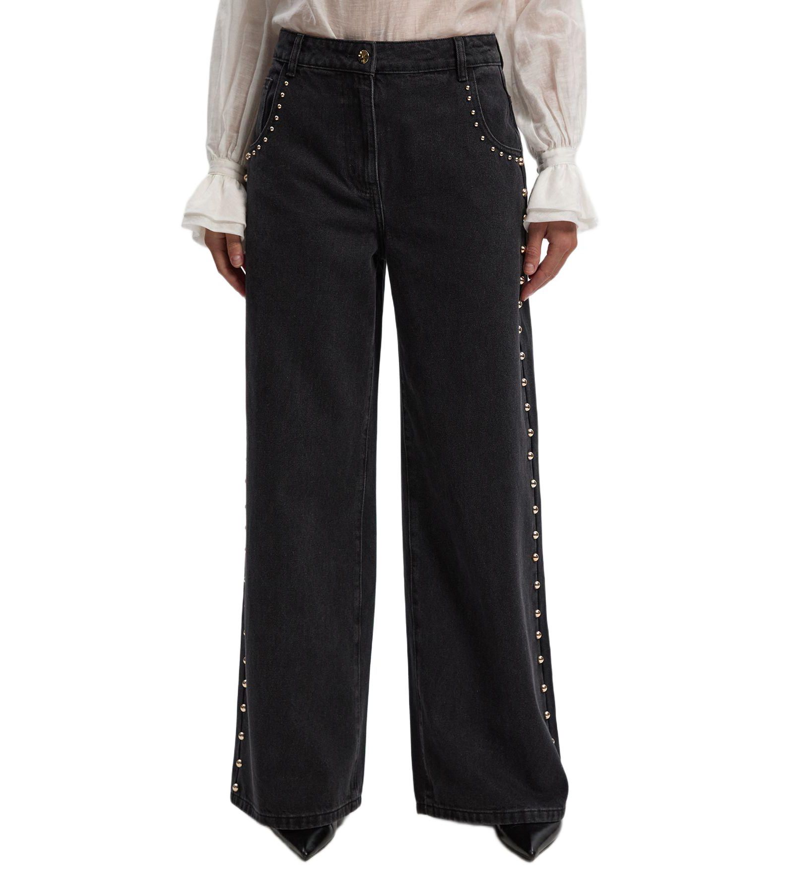 Женские джинсы Karen Millen Denim Studded Wide Leg