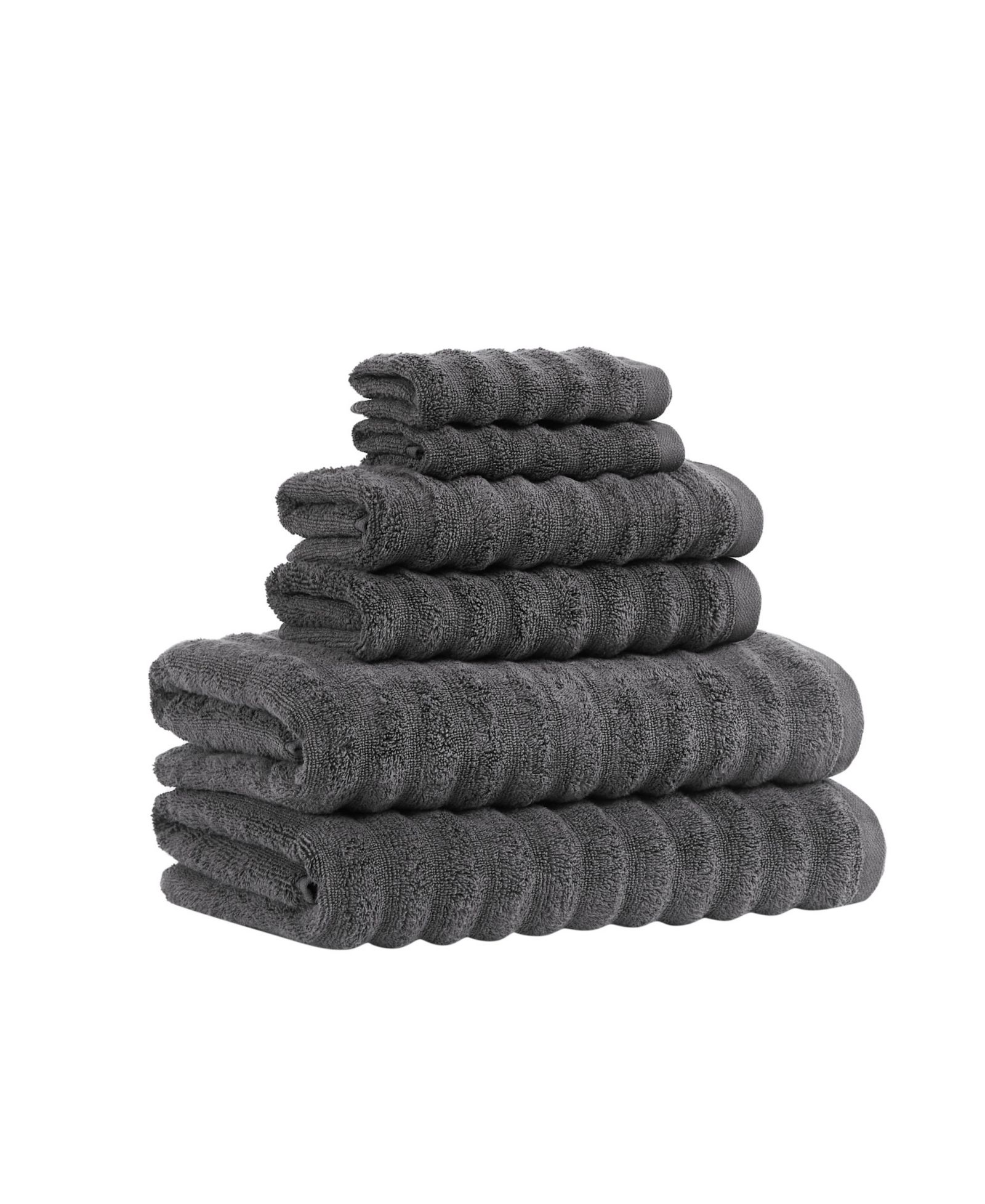 Borghese Roma Ribbed Zero Twist Cotton 6-Piece Towel Set